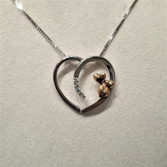 Collana Fanton Gioielli Donna COLLANE DIAMANTI in Oro Diamante 0.08 Ct COOR-228-52 - COOR-228-52